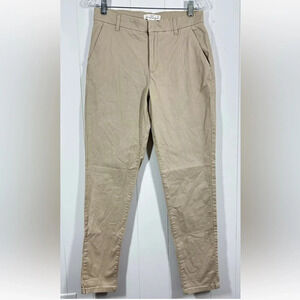 NWT H&M LOGG Label of Graded Goods Beige Khaki Pants Slim Fit Size 6
